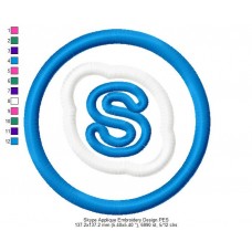 Skype Applique Embroidery Design
